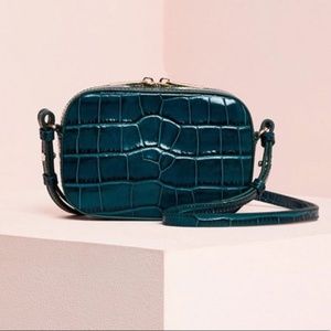 Pop & Suki Bigger Camera Bag in Emerald Croc